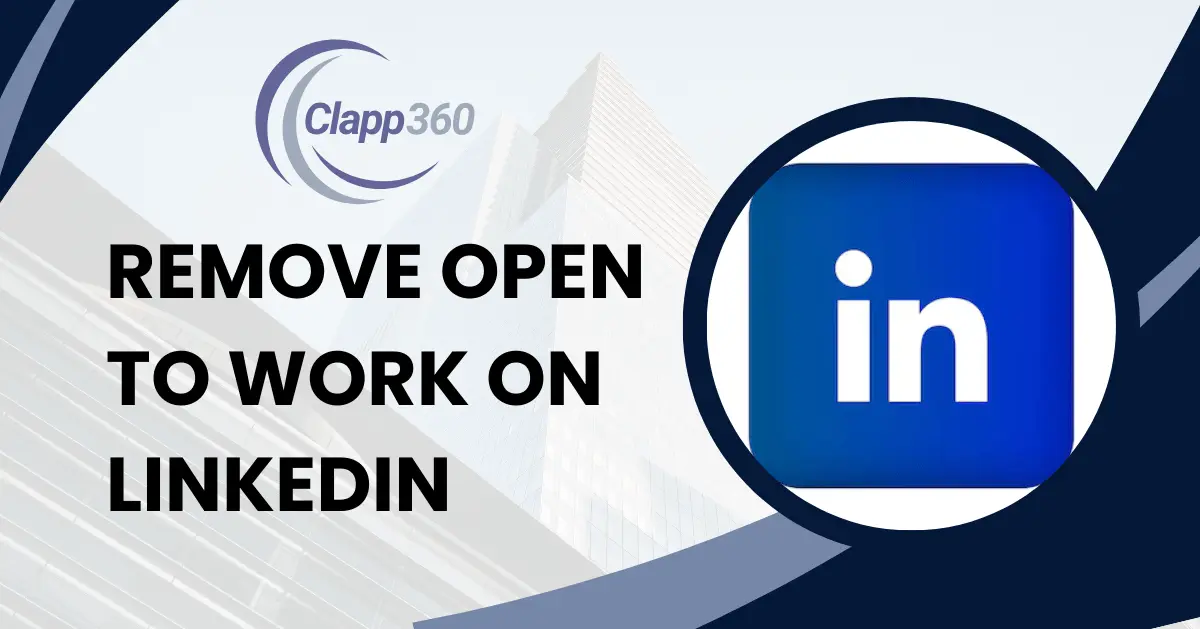remove open to work on linkedin